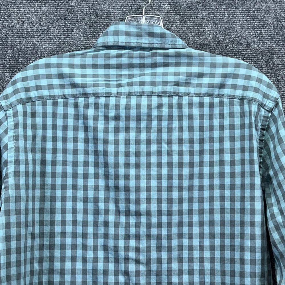 Faherty Brand Men's Supima Stretch LS Blue Teal Check Gingham Button Up Shirt M - Picture 10 of 15